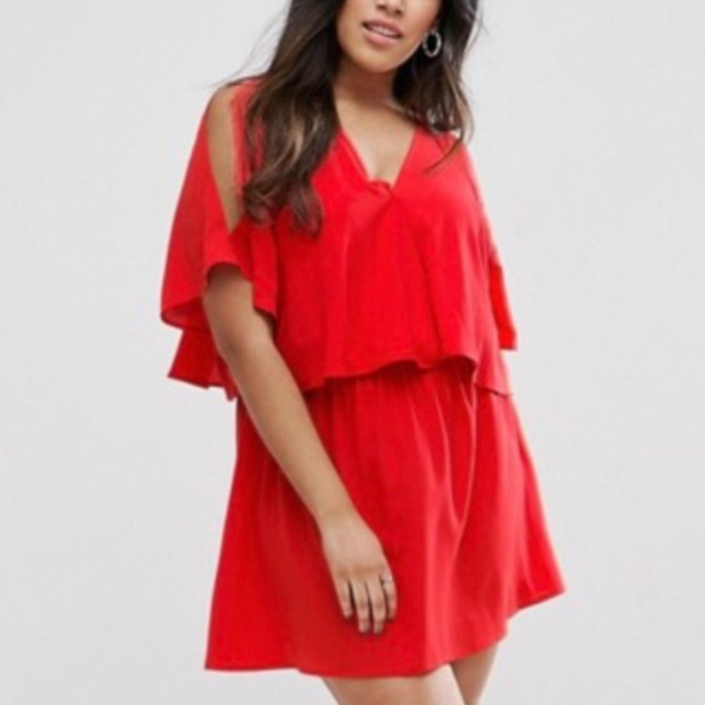 Boohoo Plus Cold Shoulder Plus Size Dress